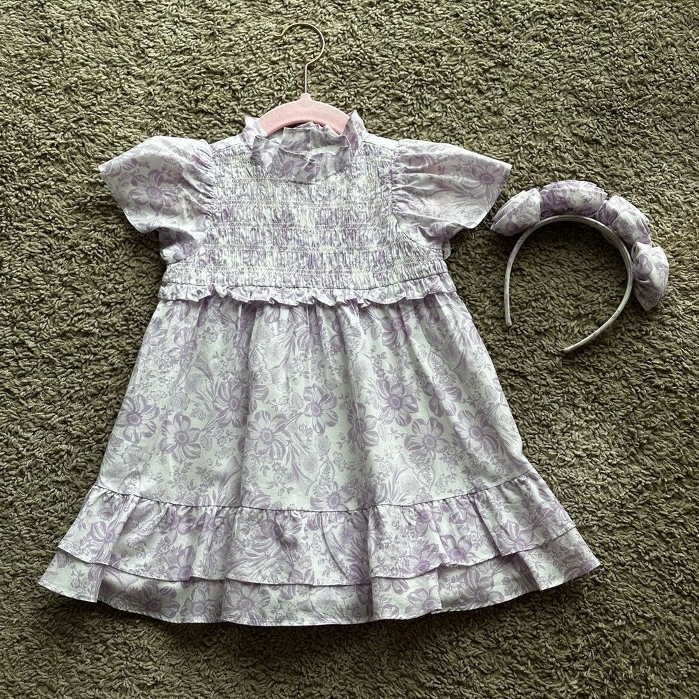 Janie and Jack Purple Floral Dress
